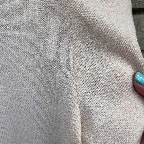 St. John Basics Cream Open Front Cardigan Size Large - Picture 7 of 8